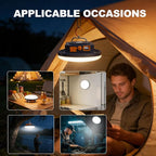 10000mAh 4000LM Rechargeable Camping Light , 7200K Hanging Camping Lantern Waterproof Tent Lights with Portable Bag and Voice Control(Offline),Best Gift for Parents Dad Mom Friends Christmas (30W)