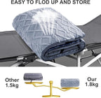 Folding Camping Cot Pad - Portable & Comfortable Outdoor Sleeping Mat with Elastic Strap, Lightweight Waterproof Bottom Mattress Pad