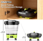 Portable Cordless Pressure Washer with Foldable 12L Water Tank, 4-in-1 Nozzles, Long-Lasting Battery, Perfect for RV, Camping Gear, Car Detailing and Pet Friendly Cleaning