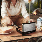 Double Pie Irons Sandwich Maker, Non-Stick Pie Irons for Camping with Removable Handles, Portable Mountain Pie Maker Cast Iron, Sandwich Press for Camping