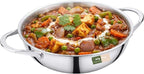 Stainless Steel Wok, Tri-Ply Pan for Stir-Frying, 8.60 Inch Small Kadhai without Lid, All Clad Kadai Cookware For Stews, Sauces, Soups, Saute, Induction Friendly Wok (1.7 Qt / 1.6 Litres)