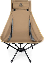 ONETIGRIS Tigerblade High Back Camping Chair with Pillow Design, Comfortable Widened Seat Folding Chair