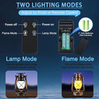 Solar Lantern Outdoor, Hanging Solar Lights Flickering Flame LED Vintage Lantern, Waterproof Camping Lamps, Auto On/Off Landscape Decor for Table Patio Garden Yard Pathway Porch, 2 Pack