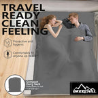 Sleeping Bag Liner,Long Staple Cotton, Adult Sleep Sack & Travel Sheets,Travel Sleep Sack for Backpacking, Hotels & Hostels Lightweight Travel Sheet Camping Sheets,Has Full Length Zipper