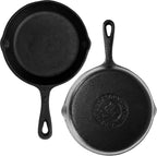 8 Inch Round Medium Pre-Seasoned Cast Iron Skillet