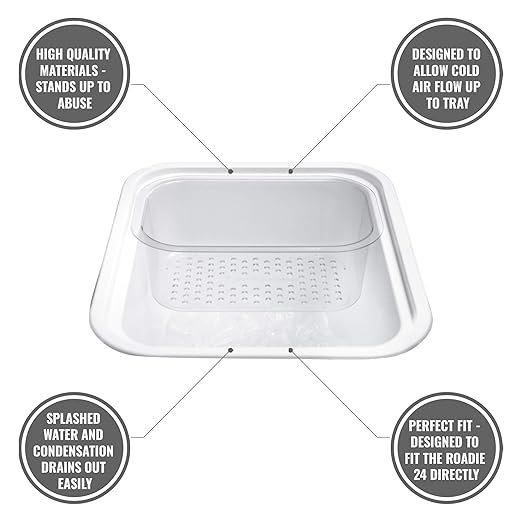 2-Pack Cooler Basket - Grippi Cooler Insert Compatible with Yeti Roadie 24 - Dry Goods Trays - Divider and Organizer Accessories for Camping, Tailgating and Storage