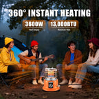 2-in-1 Propane Heater and Stove, Portable Heater with 6FT Regulating Valve, Dual Function Indoor Safe for Ice Fishing, Tent Camping, Tailgating, Emergency, Basement Heating