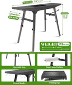Sivsis Blackstone Griddle Stand for 17”or 22”, Portable Blackstone Grill Stand with Side Shelf, Tool Hooks, Paper Towel Holder and Trash Bag Holder, Grilling Stand for Outdoor Camping Garden Lawns