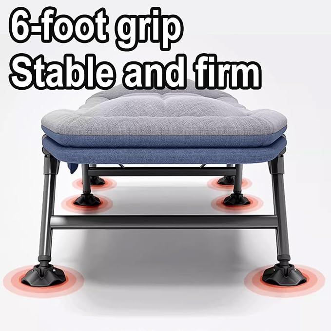 Folding Bed with Mattress Adopted 30mm Wider Square Tube Camping Cot 85cm Wide No Installation Required for Home, Office, Camp, Travel, Vacation