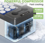 Alpicool Car Refrigerator 12 Volt Portable Car Fridge 16 Quart（15 L Electric Cooler with AC/DC，Car Refrigerator Freezer for Truck Van RV Camper SUV, Camping Boat Travel，-4~68°F