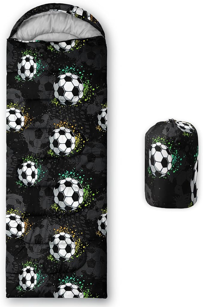 AILONEN Cartoon Car Sleeping Bags,Lightweight & Waterproof,3 Season Warm & Cool Weather,Cute Stars Printed Vehicles Transportation Sleeping Bags for Boys,Kids,Adults Travelling,Outdoors