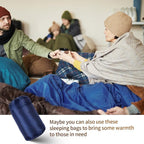 Macarrie 4 Pcs Bulk Sleeping Bags for Homeless Donation Shelter Adults 0 Degree Waterproof Backpack Bags with Compression Sack for Cold Weather Emergency Hiking Camping Warm