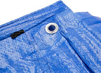 Grizzly Tarps by B-Air 10' x 14' Large Multi-Purpose Waterproof Heavy Duty Poly Tarp with Grommets Every 36", 8x8 Weave, 5 Mil Thick, for Home, Boats, Cars, Camping, Protective Cover, Blue