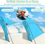 Beach Tent Sun Shelter for 6-8 Person, Beach Sun Shelter with UPF50+ UV Protection, Lightweight and Easy Setup Beach Canopy, Portable Shade Tent for Beach Camping Fishing