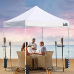 Eurmax USA Weight Capacity 112 LBS Extra Large Pop up Gazebos Weights Sand Bags for Pop up Canopy Tent Pergola Outdoor Instant Canopies, 4-Pack,Black (Without Sand) Dark Black