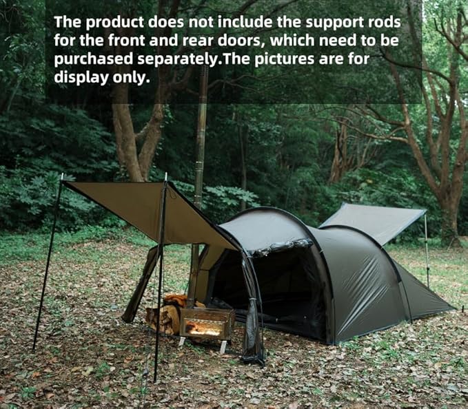 Hot Tent with Stove Jack – 4 Season Waterproof & Windproof Shelter for 1–4 People, Lightweight for Camping, Hiking, Hunting & Fishing