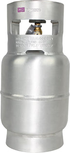 Flame King 5LB Aluminum Propane Tank with Gauge & OPD Valve, Corrosion-Resistant and Rust-Free, Lightweight, Great for Marine Applications, Grills and BBQs, Camping, Fishing, & Outdoor Activities