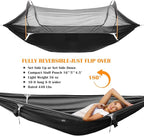 WintMing Hammock with Mosquito Net and Rain Fly Cover 3 in 1 Camping Hammock Tent 440lbs Load