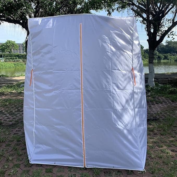 SUV Tailgate Shelter Tent Privacy Shelter Waterproof White Portable Changing Room for Biking Toilet Shower Sleeping Beach Swimming L:W:H:4.9ft:4.9ft: 7.5ft 6pcs Tent Pegs to fix