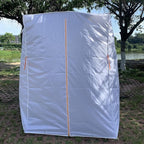 SUV Tailgate Shelter Tent Privacy Shelter Waterproof White Portable Changing Room for Biking Toilet Shower Sleeping Beach Swimming L:W:H:4.9ft:4.9ft: 7.5ft 6pcs Tent Pegs to fix