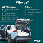 WEY&FLY Extra Tough SUV Mattress - Enhanced Air Mattress, Ultra-Thick & Comfortable, Suitable for Camping, Sleeping & Travel, Includes Pump