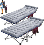 ABORON Heavy-Duty Folding Guest Bed for Adults, 500lb Capacity, Portable Extra Cot with 1244D Double Layer, Ideal for Indoor Guest Stays & Temporary Home Use