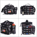 MOV COMPRA Tactical Lunch Bag for Men Insulated Lunch Box Leakproof Large Capacity Thermal Cooler Bag with MOLLE Water Bottle Pouch for Adults for Work Picnic Camping（Camouflage Grey）