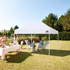 Eurmax USA Premium 10'x15' Pop-up Canopy Tent Party Tent Commercial Instant Canopies Shelter with Removable Sidewalls with Wheeled Carry Bag Bonus 4 Sand Bags(Red)