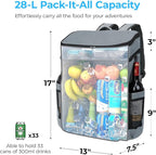Backpack Cooler Leakproof 30 Cans, Double Deck Insulated Cooler Backpack for Men & Women, Lightweight Insulated Backpack for Travel, Camping, Beach