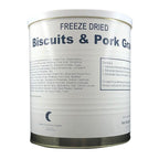 Military Surplus Freeze-Dried Biscuits and Pork Gravy – 18 oz, Emergency Survival food Supply, Meal Prep, Camping & Hunting – 25-Year Shelf Life – #10 Can – Made in USA – Backpacking & Outdoor Ready - 8 Servings