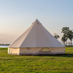Oxford Bell Tent for Family Camping - Spacious 13.1ft /16.4ft Yurt with Stove Jack, Large Glamping Tents for 4-8 People, 4 Season Oxford Hot Tent Shelter