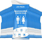 DIBBATU Disposable Urine Bag, 12/24 PCS Pee Bags for Travel for Women/Men, 800ML Emergency Portable Urinal Bag and Vomit Bags, Unisex Urinal Bag for Camping, Traffic Jams, Pregnant, Patient