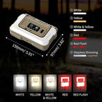 1500LM Folding Portable LED Camping Lantern, Rechargeable Camping Light,USB-C Work Light,5 Modes 3 Light Sources,1/4" Screw Adapter Tent Lights,Floodlight for Hiking,Power Outages,Garage,Job Lighting