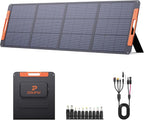 200W Portable Solar Panel for Power Station,23.5% Efficiency Mono Foldable Solar Charger with Solar Angle Guide for Jackery/Bluetti/EcoFlow/Anker,IP67 Waterproof for Camping RV Off-Grid Backup