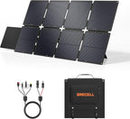 GRECELL 240W Portable Solar Panel for Power Station, Ultra Light Foldable Solar Panel Kit, 25% High Efficiency, IP65 Waterproof, Solar Charger for Outdoor Camping RV Boat Home Backup Power, Off-Grid
