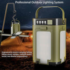 Solar LED Camping Lantern Portable IPX4 Waterproof Camping Lamp Rechargeable with 2000mAh Solar Charging & LED Power Indicator Lantern with 6 Modes Portable Flashlight Tent Lights for Camping Hiking