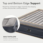 Intex 2 Pack Dura Beam Plus Deluxe Airbed, Inflatable Blow Up Portable Air Mattress with Built-in Internal Air Pump, King-Sized Bed