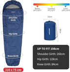 Cold Weather Mummy Sleeping Bag 15°F Extreme 3-4 Season Sleeping Bag for Adults - 0 Degree Winter Sleeping Bag, Machine Washable for Hiking Backpacking & Outdoor Activities