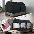 Alvantor® Bed Canopy Bed Tents 2-in-1 Dream Tents Privacy Space Twin Size Sleeping Tents Indoor Pop Up Portable Frame Curtains Breathable Gray Cottage Reducing Light & Air Ventilation