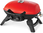 Napoleon TravelQ 285 Portable Propane Gas Grill with Griddle, Red, 2 Burners, Tailgating, Camping, and Small Outdoor Spaces