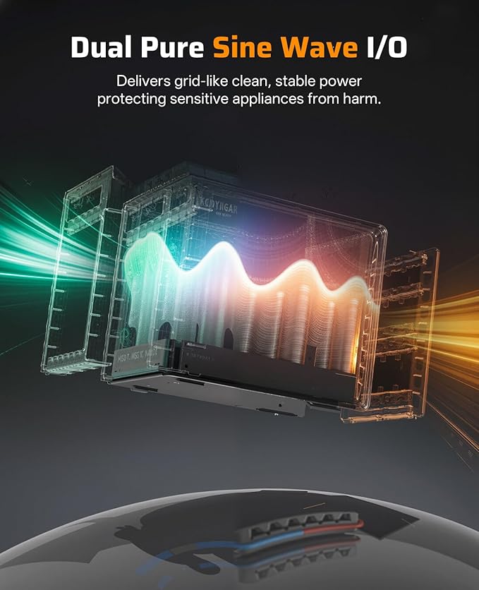 AFERIY P210 Portable Power Station 2400W (Peak 4800W),2048Wh LiFePO4 Battery Generator,AC Fast Charging, 12V/25A XT60 DC output port,UPS Power Outages,Home Backup,Camping(Solar Panel Optional)