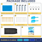 Beach Tent Sun Shelter UPF 50+,10x10 FT Beach Canopy Tent Sun Shade,Pop Up Beach Canopy with 8 Sandbags, Outdoor Beach Shade for Camping Trips, Fishing, Backyard Fun Picnics (Sky Blue)