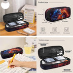 Ystardream Galaxy Wolf Backpacks for Boys 10-12 for School Backpack with Lunch Box Pencil Case 3 Pcs Set Book Bag Elemenatry Preschool Back Packs Schoolbag for Kids Boys Travel Daypack Laptop Bags