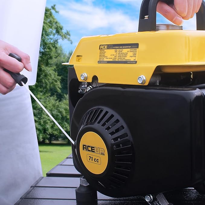 Aceup Energy 1200W Gas Generator, Small Lightweight Generator for Home Use, EPA Compliant