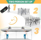 COBIZI 10x20 Pop Up Canopy Tent, Outdoor Party Tent with 6 Sidewall One Push Setup Glow, 3 Adjustable Height Air Vent Waterproof UPF50+, Bag, 4 Sandbag, 6 Stake, 12 Rope for Beach, Commercial