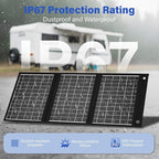【Dongindar】 30W Foldable Solar Panel Charger,25% High Efficiency N Type Cell, Dual USB-A QC3.0 Fast Charging,Portable IP67 Waterproof Lightweight Solar Charger for Outdoor Camping Travel Emergency