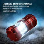 2 Pack LED Camping Lantern, LED Lanterns, Suitable Survival Kits for Hurricane, Emergency Light for Storm, Outages, Outdoor Portable Lanterns, Red, Collapsible | Batteries Included