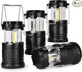 Lantern Collapsible Camping Light, Battery Operated Lanterns LED Super Bright for Power Outages Indoor Emergency Outdoor Camping Hiking Kit (COB-4)
