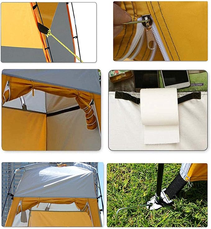 Camping Tent,Shower Tent, Changing Camping Pop-Up Tent Room Beach Changing Room Awning - 120×120×180cm/47.24×47.24×70.87inch