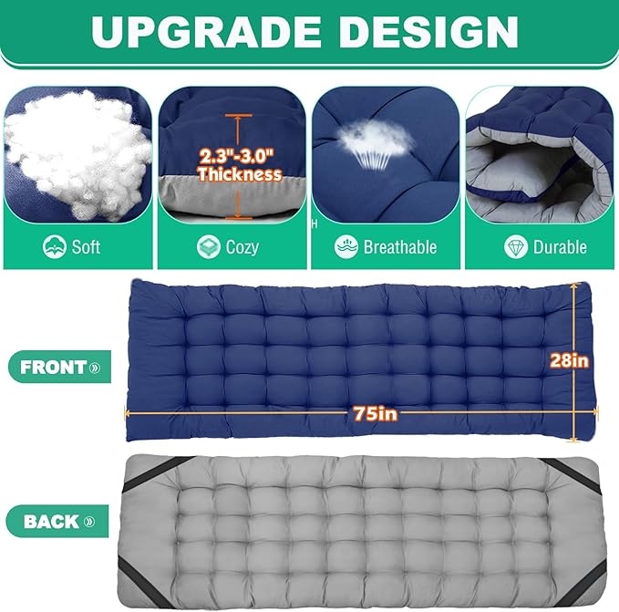 LILYPELLE Folding Camping Cot, Extra Wide Heavy Duty Sleeping Cots with Carry Bag, Double Layer Oxford Portable Travel Camp Cots for Home, Office Nap and Outdoor Beach